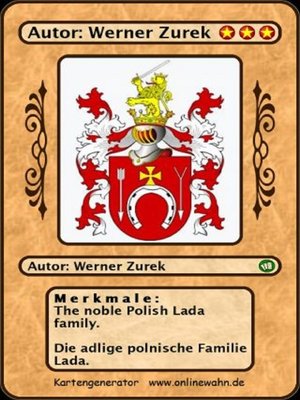 cover image of The noble Polish Lada family. Die adlige polnische Familie Lada.